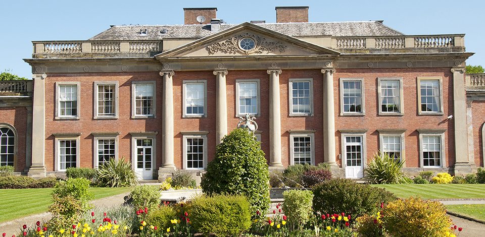 Front wall of Colwick Hall Hotel in Nottingham.